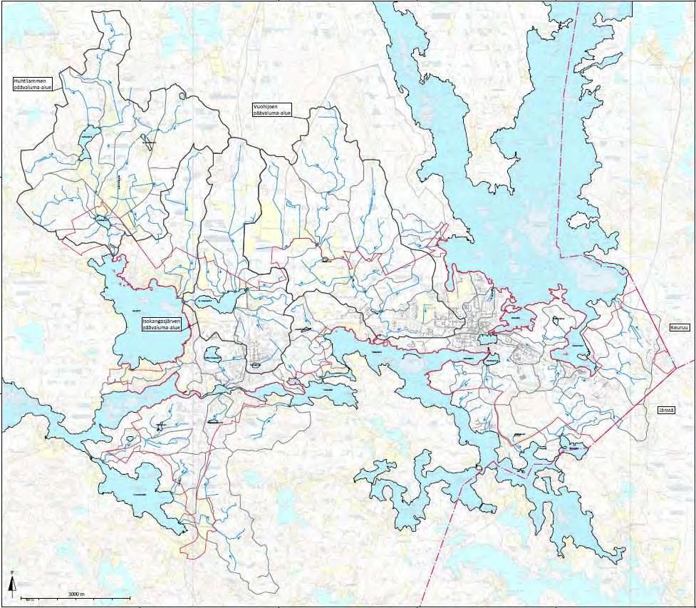 FCG SUUNNITTELU JA TEKNIIKKA OY Loppuraportti 2 (7) Kuva 1 Valuma-aluekartta 2.1.1 Huhtilammen päävaluma-alue Huhtilammen päävaluma-alueen pohjoisosassa sijaitsee kaksi pientä järveä, ja Soutuanlammi.