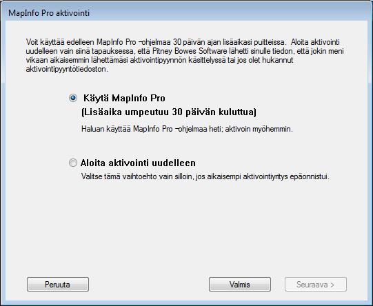 Aktivointiviesti ilmoittaa, että aktivointi onnistui. 7. Napsauta OK. Ohjattu aktivointi -apuohjelma sulkeutuu. Tuote on aktivoitu ja käyttövalmis. Sähköpostiaktivointi on valmis.