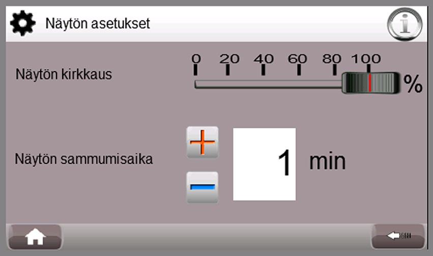 5.3. Muut asetusarvot LJ-piirien min- ja max-lämpö Muut asetusarvot -valikossa voidaan määritellä lämmönjakopiirien menoveden