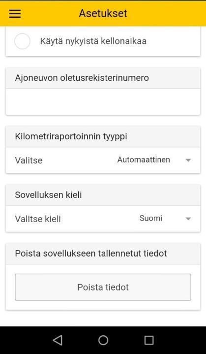 7.AJOPÄIVÄKIRJA Pomolle.fi -palvelun selainversiossa ajopäiväkirjan voi syöttää vain manuaalisesti.