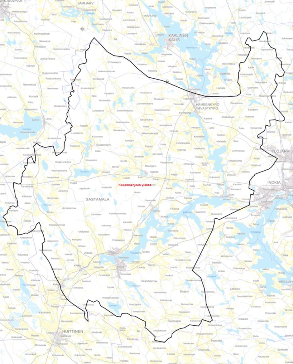 Toimialue Muodostui Vammalan seudun, Suodenniemen ja Mahnlanaselän-Kirkkojärven kalastusalueiden toimialueille Vesipinta-ala noin 15300 ha ja