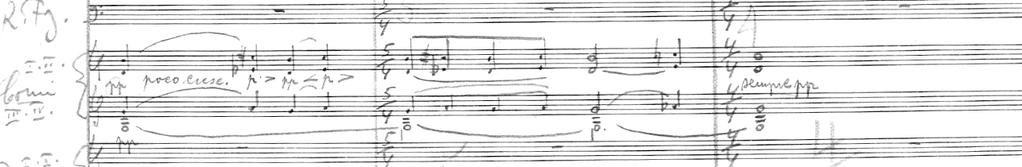 Kolmesti toistuva melodinen kokonaisuus Kuutamossa Jupiterissa (ylin: harput, sivu 7; keskimmäinen