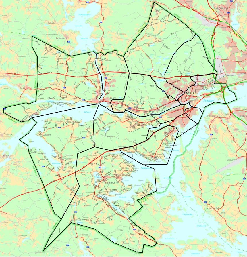 9. Linnavuoren koulun alue 291 lasta = 4,5 % 10. Siuron koulun alue 203 lasta = 3,2 % 11. Tottijärven koulun alue 179 lasta = 2,8 % 12. Taivalkunnan koulun alue 77 lasta = 1,2 % 13.