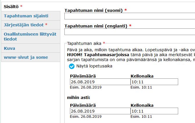 Päivämäärävinjetti korvaa automaattisen päivämäärän