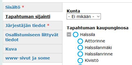 Johdantokappale Kerro tapahtumasta tiivisti 1-2 lyhyellä lauseella. Teksti näkyy tapahtumailmoituksen alussa ja kuvanostoissa kuvan päällä. Kuvaus Lyhyt kuvaus tapahtumasta.