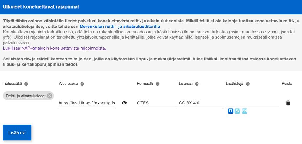 Ohje 18 (18) 3. Kun valmiit merenkulun reitit on liitetty palveluun onnistuneesti, punainen varoituskolmio ja huomioteksti poistuvat näkyvistä. 4.