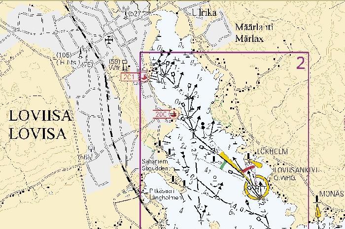 Loviisan Laivasillan venesatamaan johtaa Loviisankivi Loviisa -väylä (väylä nro 5365), jonka kulkusyvyys on 2,7 m ja haraussyvyys Hs = MW -3,3 m.