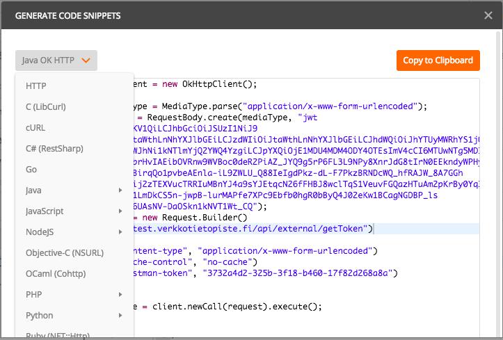 JSON Web Token 2. Kokeile rajapintaa Send napilla. 3.