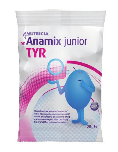 Tyrosinemia (TYR) TYR Anamix Infant 0 1 -vuotiaille imeväisille TAMRON TILAUSNUMERO: 2396638 Imeväisen erityiskorvike tyrosinemian ravitsemushoitoon.