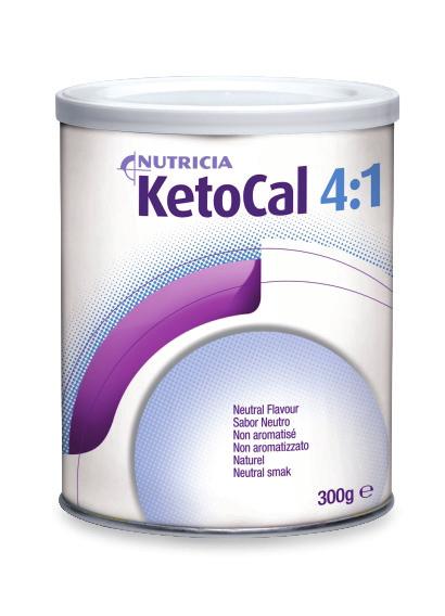 MUUT ERITYISVALMISTEET Ketogeeninen Glutarsyrauri (GA1) ruokavalio KetoCal KetoCal 3:1 soveltuu käytettäväksi ainoana ravintona syntymästä kuuteen ikävuoteen saakka, yli 6-vuotiaille myös muun