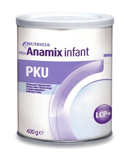 PKU-tauti (Fenyyliketonuria) PKU Anamix Infant 0 1 -vuotiaille imeväisille TAMRON TILAUSNUMERO: 2487064 Imeväisen erityiskorvike PKU-taudin (fenyyliketonurian) ravitsemushoitoon.