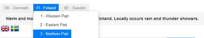 LLF-tuotteen osa-alueet on numeroitu entisen GAFOR-ennusteen mukaisesti.
