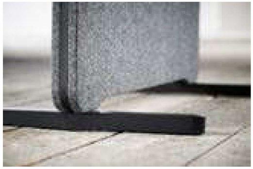 Jalat & liitososat lattiaseinäkkeille Edge jalat Blade T-jalka: Musta, 1235S Harmaa, 1235G Arc T-jalka: Musta, 1234S