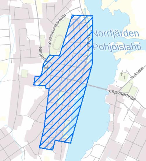 1-7 alkuperäisestä, 1651 kaavoitetusta ydinosastaan. Nykyisellä ydinalueella on alun toistakymmentä korttelia pohjois-eteläsuunnassa ja neljä poikkisuunnassa.