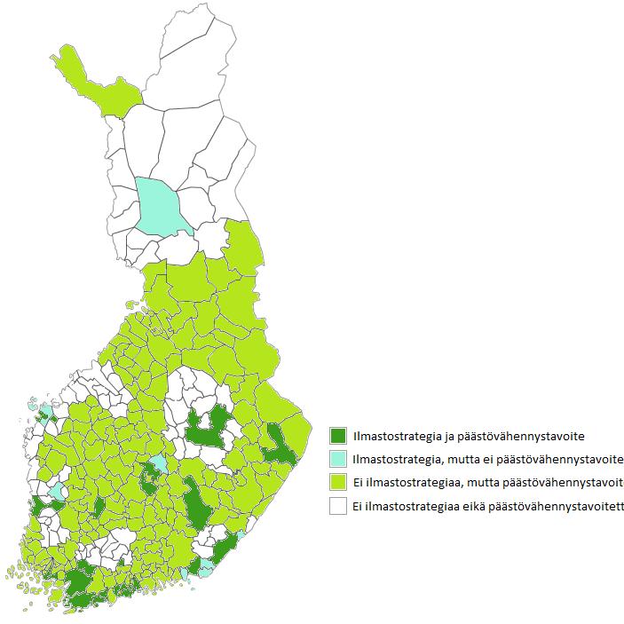 Kunnat Kuntien aktiivisuus ilmastotoimijoina näkyy mm. omien päästövähennystavoitteiden märittämisenä ja paikallisten ilmastostrategioiden laadinnassa.