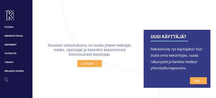 Linkki ohjaa sinut rekisteröinti sivulle, jossa täytät tarvittavat tiedot tunnuksen luomista varten. (Käyttäjätunnus, sähköpostiosoite sekä salasana.