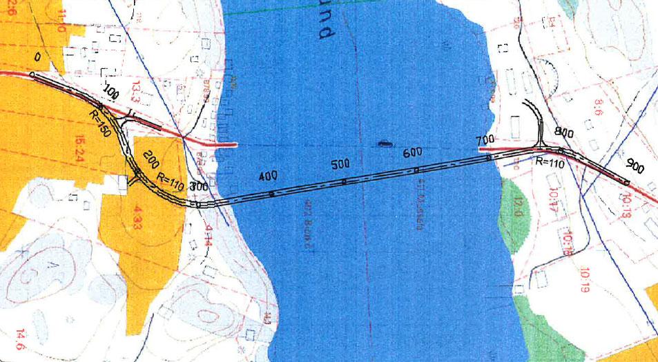 Väyläviraston julkaisuja 42/2019 24 2.3.4 Mossala Yleissuunnitelmassa siltavaihtoehdoksi valittiin lauttapaikan itäpuolelle sijoittuva vaihtoehto.