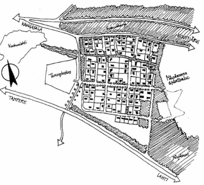 KANGASALAN KAUPUNKI Kaavaselostus 11 (11) Ajoreitit tontilla on suunniteltava siten, että autolla ei peruuteta kadulle.