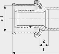 98 Sanfix P nippa a malli 2213P tuote d1 d2 L Z 317 423 16