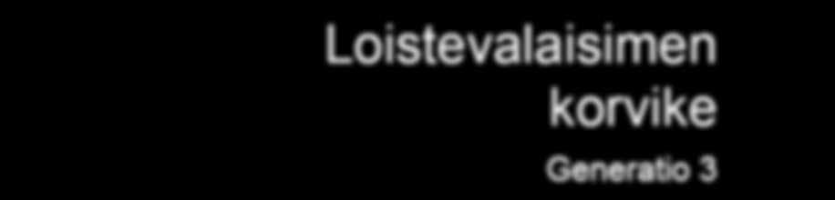 Loistevalaisimen korvike Generatio 3 käyttöjännite 220-240 VAC saatavana DALI-, 1-10 V, tai Triac-himmennys- ja läsnäolotunnistin -optio runko alumiinia ja valokupu milky polykarbonaattia molemmissa