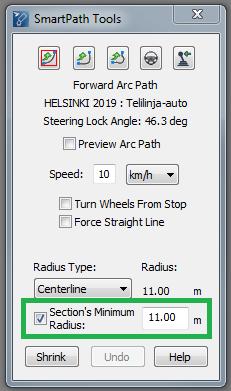 path) Kulma (Generate Corner Path) Koukkaus (Oversteer Corner Path) Peruutus (Switch to Reverse) Postiosoite: PL
