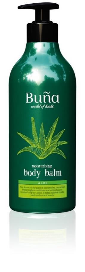 Buña Body Balm vartalovoide 480 ml Sitruunamelissa Sitruunamelissauute, glyseriini, allantoiini ja panthenol ravitsevat