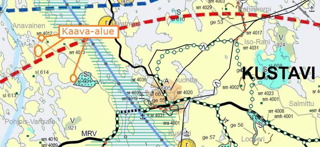 Nosto Consulting Oy 5 (12) Suunnittelualueen sijainti maakuntakaavassa: Lähde: Maakuntakaavakartta Suunnittelualue on maakuntakaavassa merkitty maa- ja