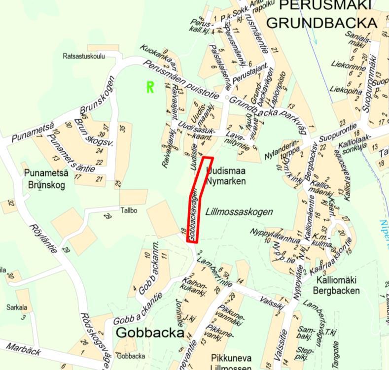 1 (23) Asianumero 4381/10.02.03/2015 Aluenumero 713700 Gobbackantie Asemakaava ja asemakaavan muutos 82.