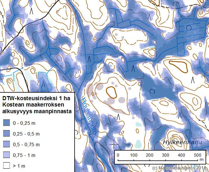 DTW- ja TWI-kosteusindeksit DTW