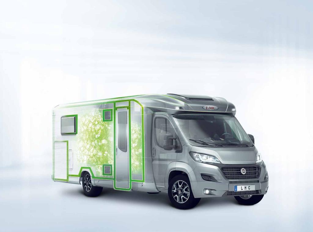LLT: ainutlaatuinen lupauksemme 1. 2. 1. Vakaa polyuretaani runko 2. Vettä hylkivä XPS-foam-eriste Innovatiiviset materiaalit suojaavat ajoneuvoa ulkoapäin. HUOLE- TONTA MATKUS- TAMISTA.