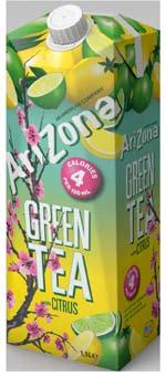 Vähäkaloriset Tee-juomat AriZona Half & Half 500 ml Mustaa ja vihreää teetä sekä amerikkalaistyylistä