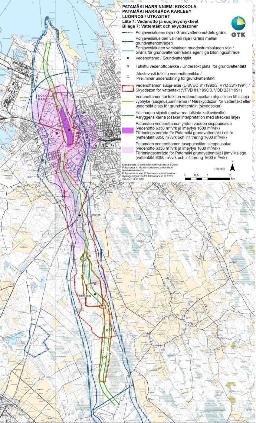 Projektiraportti 27(49) 4.2. Kokkolan Patamäen pohjavesialueen seuranta 4.