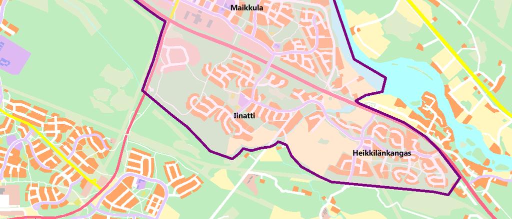 Maikkulan täydennysrakentamisen tavoitesuunnitelman suunnittelualue muodostuu Maikkulan suuralueen Knuutilan, Maikkulan, Iinatin ja Heikkilänkankaan kaupunginosista.