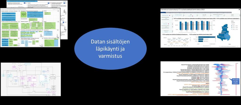 LOPPURAPORTTI <v.1.0> 15(87) lähdejärjestelmien sisältöä kannattaa tarkastella siihen soveltuvilla data preparation -välineillä heti projektin alusta lähtien osana käsitemäärittelyä.