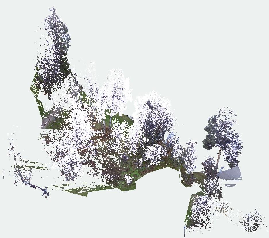 memory in format e57. This format consists of the XYZ-coordinates and the intensities of the point cloud points.