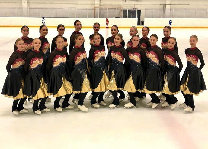 Spicy Lakers Uplakers Taitoluistelu Luistelijat: Hermio Siiri, Hakari Tiia (A), Murtoma ki Ella, Lahtinen Tilda, Majanen Siiri, Virtanen Sofia, Sulko Kiia, Nieminen Ella, Tuohenmaa Josefina, Sillanpa