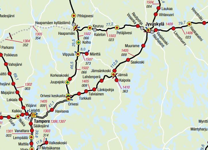 Väyläviraston julkaisuja 20/2021 14 2 Tampere Jyväskylä-rataosa 2.