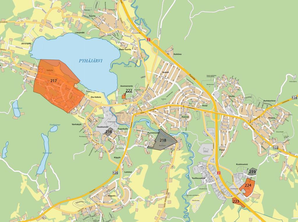 4. VUOSINA 2019-2020 VOIMAAN TULLEET ASEMAKAAVAT VOIMAAN TULLEET ASEMAKAAVAT 2019-2020 216 VERÄLÄNSUORA 218 NAHKIONRANTA 219 KESKINUMMI 217 VATTOLA II 222 SÄHKÖASEMA 223 YRITTÄJÄNTIE 73 224