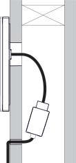 RU Прикрепите к кронштейну кабель и выключатель (см. рис. 3 и 4). Расположите выключатель в соответствии с рисунком (если смотреть снизу, запорный язычок должен находиться слева).