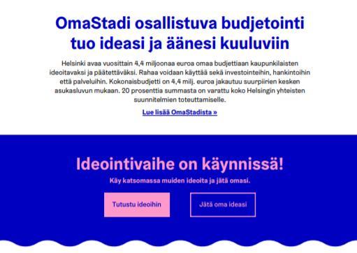 Lisätietoa OmaStadi-tukipisteistä löytyy osoitteesta omastadi.hel.fi. 3. Pelaa OmaStadi-peliä ja ideoi porukalla.