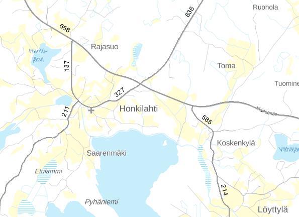 Suunnittelualueen liikenne Suunnittelualueen pohjoispuolella kulkevalla Yläneentiellä liikkuu n. 660 ajoneuvoa vuorokaudessa.