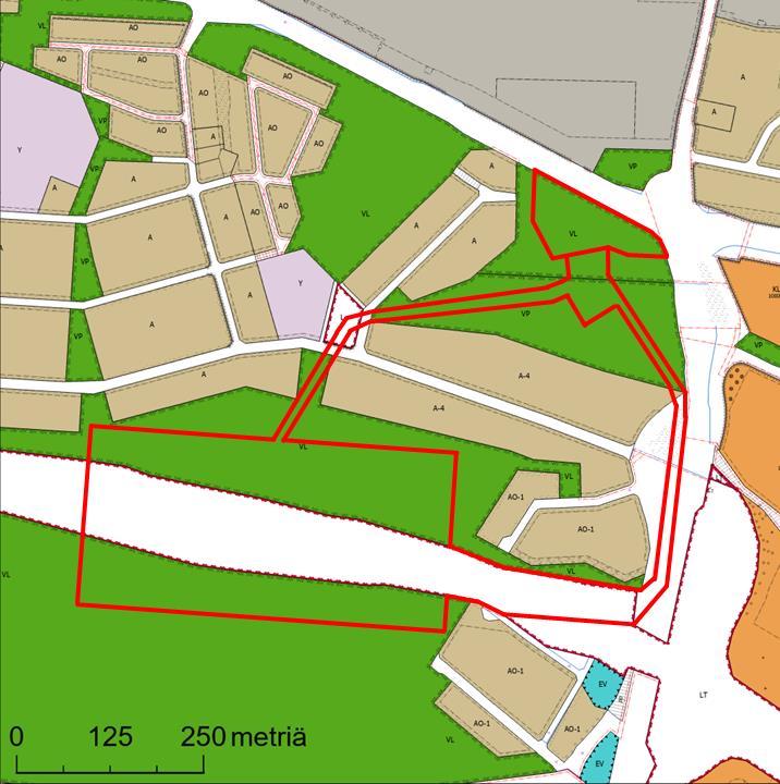 Tarkastelualueen lähellä, Vanhan Porvoontien itäpuolella, Porttipuisto on kaupallisten palveluiden aluetta (KM) ja Kyytitien pohjoispuolella Kanerva on tuotanto- ja varastotoiminnan aluetta (TY).