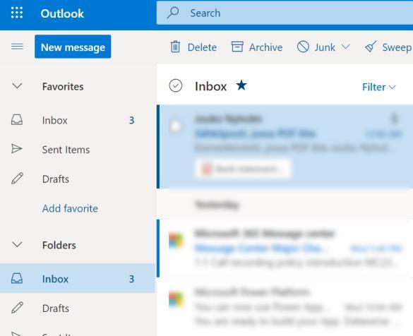 Kuinka päästä alkuun > Rohkeasti kokeilemaan, palvelut löytyvät Office 365 - portaalin päävalikosta >