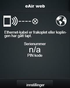 Innstillinger for modbus og eair web 18 Modbus-ID 1 Hver enhet som er koblet til Modbus trenger en unik identifikasjon. Modbus-hastighet 19200 Alternativene er 19200, 115200 og 9600.