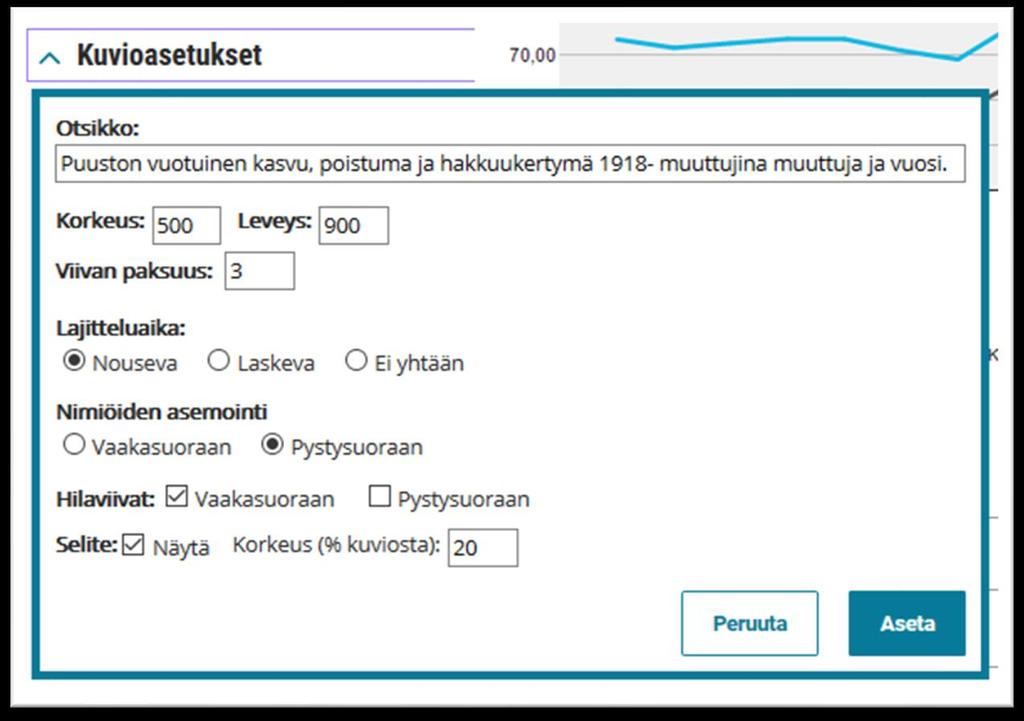 9. Kuvioasetuksista kuvan korkeutta ja leveyttä sekä muutamia muita asetuksia pystyy halutessaan säätämään. 10.