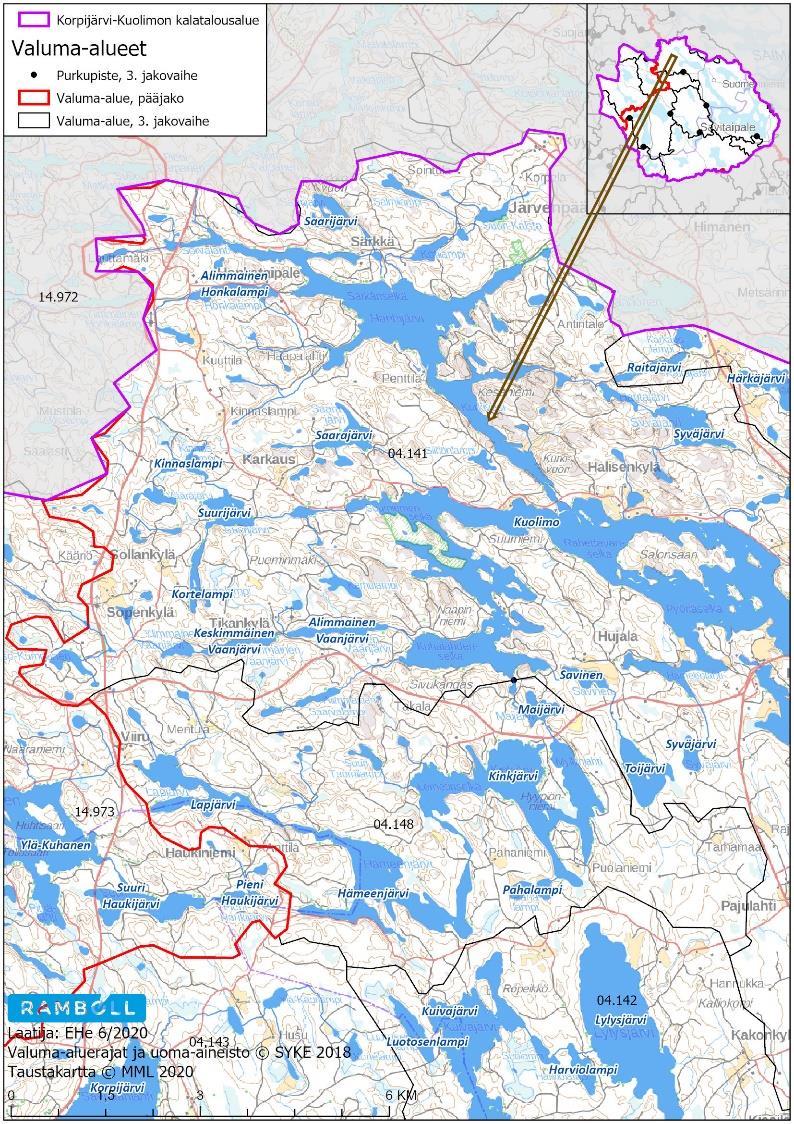 Kuva 10-1. Ryöpänjoen valuma-alue (04.148) 10.