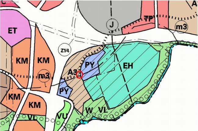 Osallistumis- ja arviointisuunnitelma nro 002408, 12.11.2020 sivu 4 Ote yleiskaavasta Voimassa olevassa yleiskaavassa suunnittelualue on pientaloaluetta (A3).