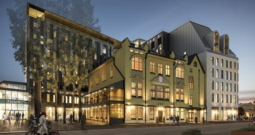 47 Kokonaisuudessaan projekti käsittää purettavan hotellirakennuksen, 8. kerroksisen hotellin uudisrakennuksen ja Skybarin sekä 1830-luvulla rakennetun kevyesti korjattavan hotellirakennuksen.