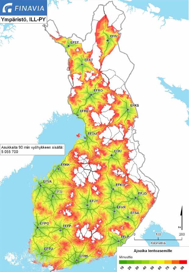 Liite 2: Lentoasemien