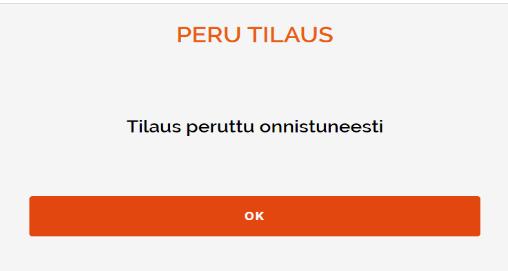 haluat perua tilauksen?